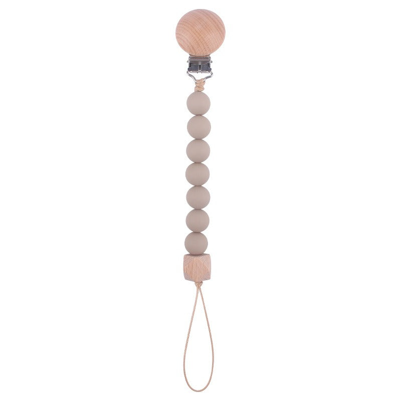 Beach Wood Pacifier Clip