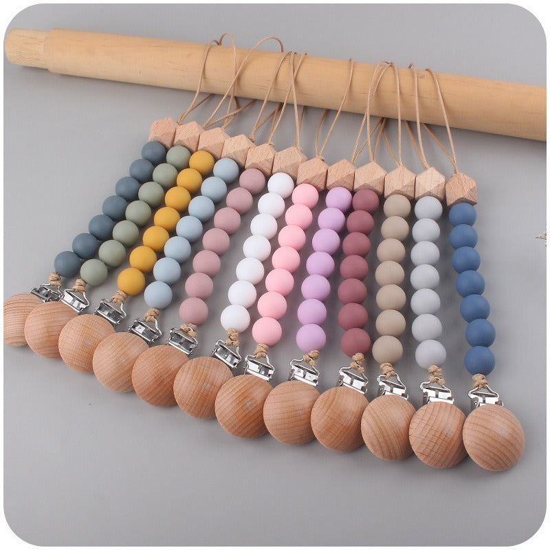 Beach Wood Pacifier Clip