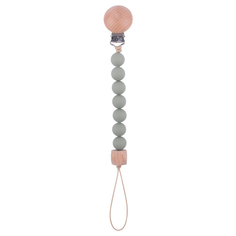 Beach Wood Pacifier Clip