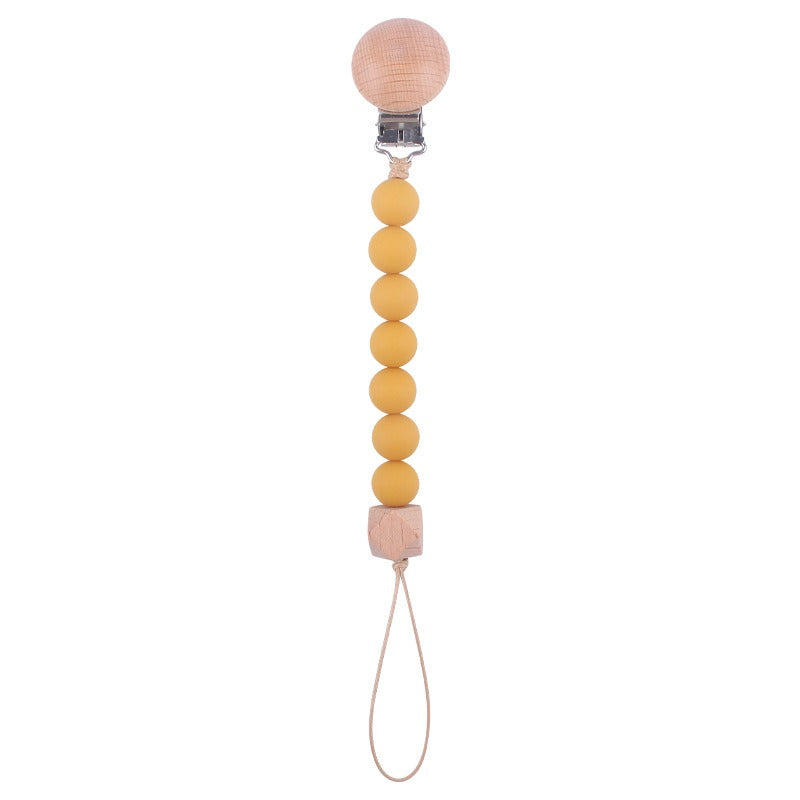 Beach Wood Pacifier Clip